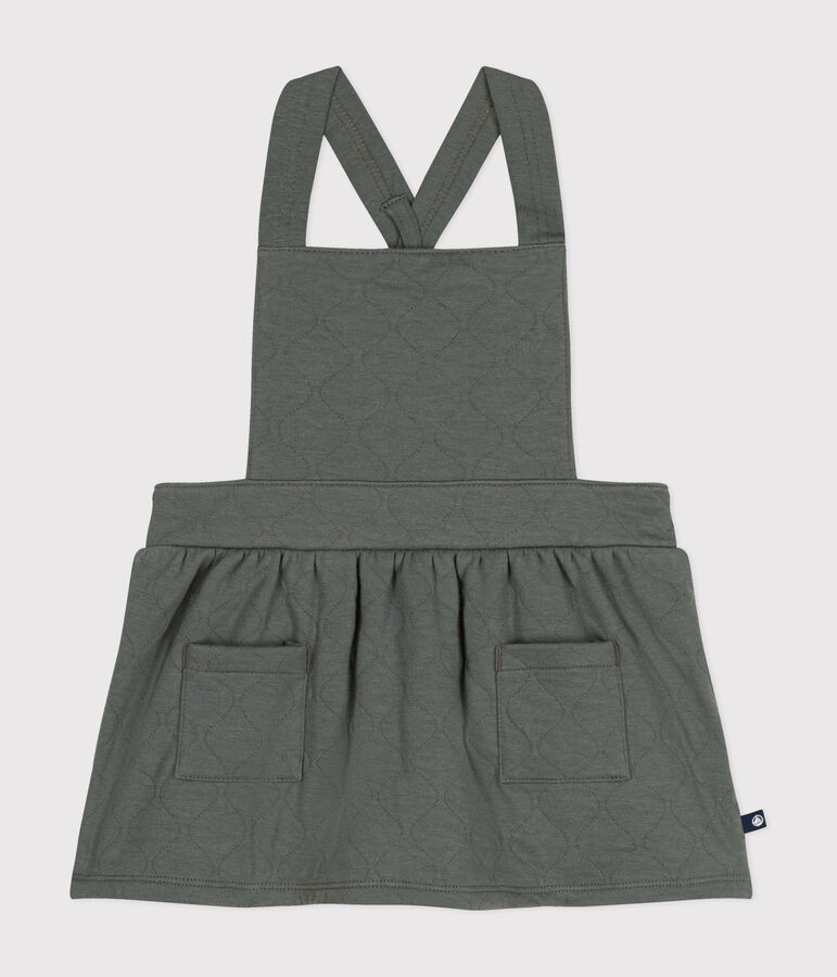 Robe sans manche en tubique matelass&eacute; b&eacute;b&eacute; vert THUYA