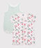 Lot de 2 combinaisons courtes bébé en coton fleuri variante 1