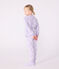 Pyjama enfant en velours imprimé cœurs blanc SQUAW/ MARSHMALLOW