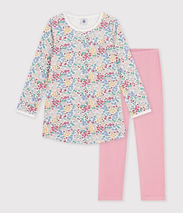 Chemise de nuit et legging enfant en tubique à fleurs