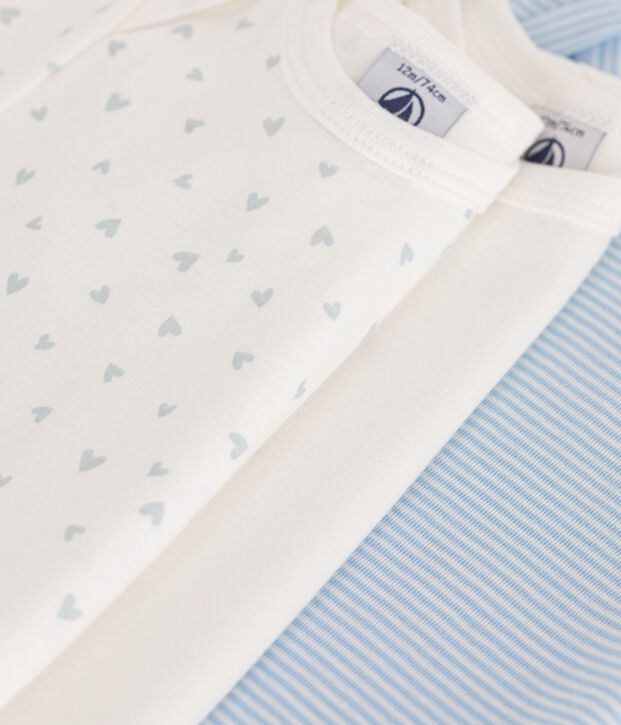 Lot de 3 bodies manches courtes en coton imprim&eacute; b&eacute;b&eacute; multicouleur