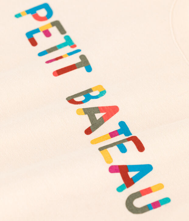 Tee-shirt LE DROIT col rond en coton Femme &eacute;cru