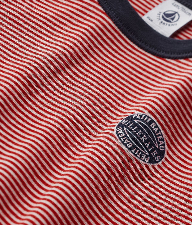 Pyjama gar&ccedil;on milleraies rouge/blanc