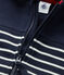 Sweat zippé garçon rayé bleu SMOKING/beige COQUILLE