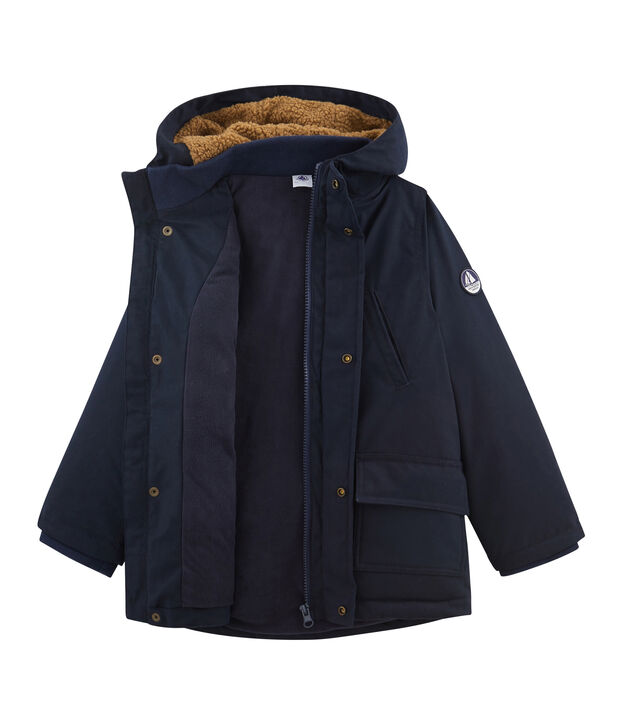Parka enfant gar&ccedil;on bleu marine