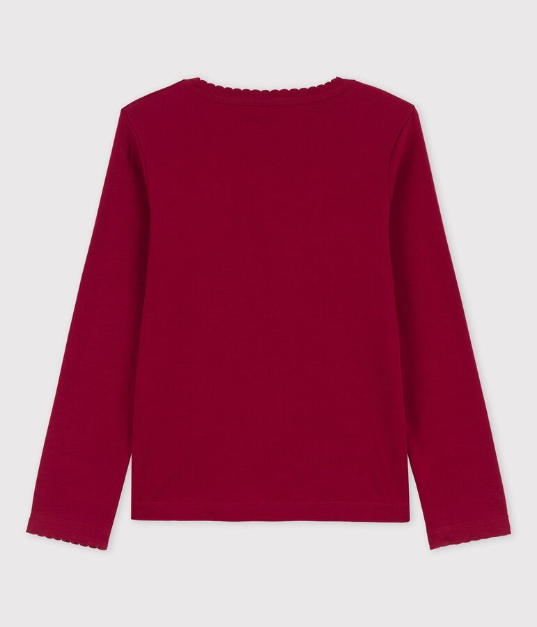 Tee-shirt &agrave; manches longues enfant fille / gar&ccedil;on rouge SANGRIA