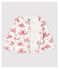 Cardigan imprimé en molleton bébé fille blanc MARSHMALLOW/rouge TERKUIT