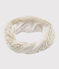 Snood enfant fille blanc MARSHMALLOW/jaune OR