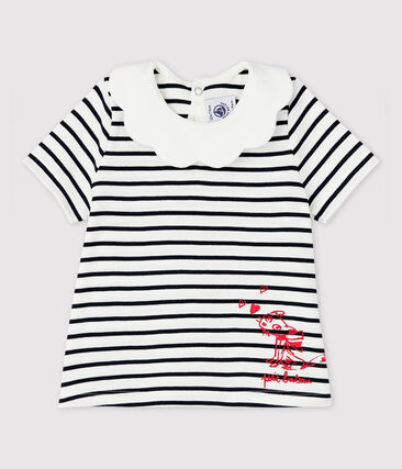 PETIT BATEAU - Blouse manches courtes en coton bébé fille