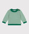 Pull en tricot de laine et coton bébé vert JARDIN/ AVALANCHE
