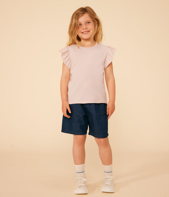 Tee-shirt en coton enfant fille rose SALINE