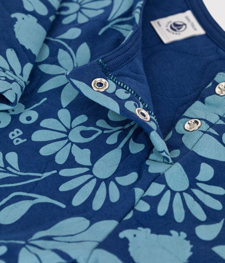 Robe fleurie manches longues en tubique enfant fille CREPUSCULE/ ROVER