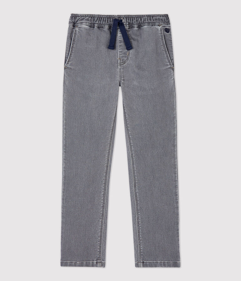 Pantalon regular en denim enfant gar&ccedil;on gris GRIS