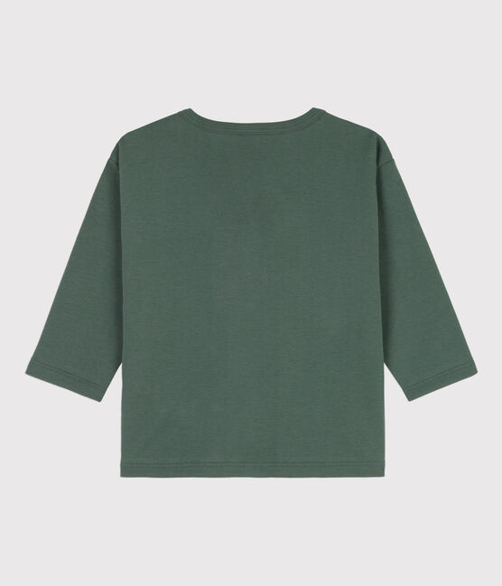 Tee-shirt manches longues bébé en coton vert VALLEE