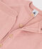 Ensemble 2 pièces bébé en tricot laine et coton rose SALINE