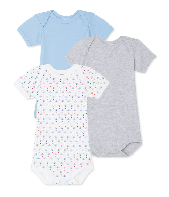 Lot de 3 bodies bébé garçon blanc .