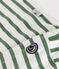 Marinière enfant mixte en coton manches longues vert MARSHMALLOW/ PALMERAIE