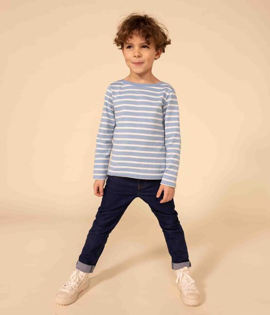 Marinière iconique en coton enfant fille / garçon AZUL/ MONTELIMAR
