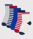 Lot de 5 paires de chaussettes enfant garçon