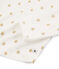 Pyjama à étoiles petite fille en côte blanc MARSHMALLOW/jaune OR