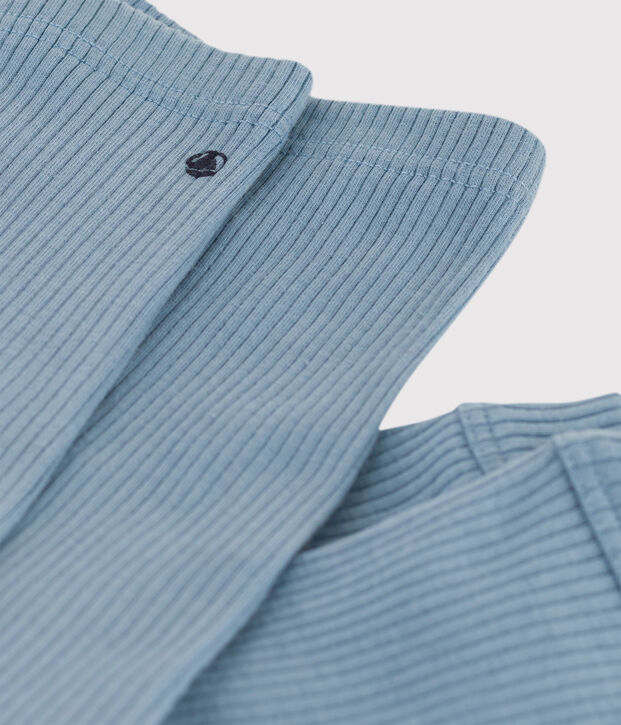 Legging b&eacute;b&eacute; en maille c&ocirc;tel&eacute;e bleu