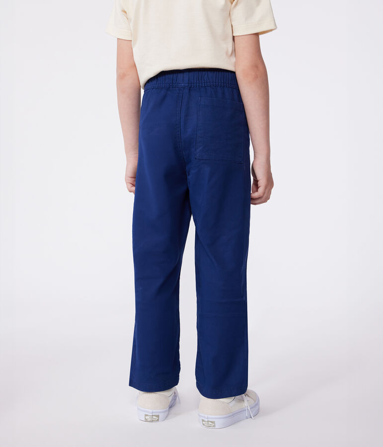 Pantalon enfant en coton bleu