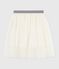 Jupe en tulle enfant unie pailletée écru MILK