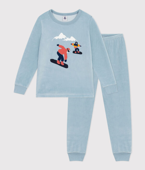Pyjama en velours enfant bleu ENNEIGE