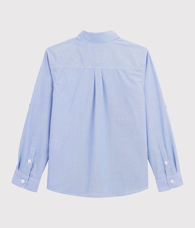 Chemise &agrave; rayures enfant gar&ccedil;on bleu/blanc