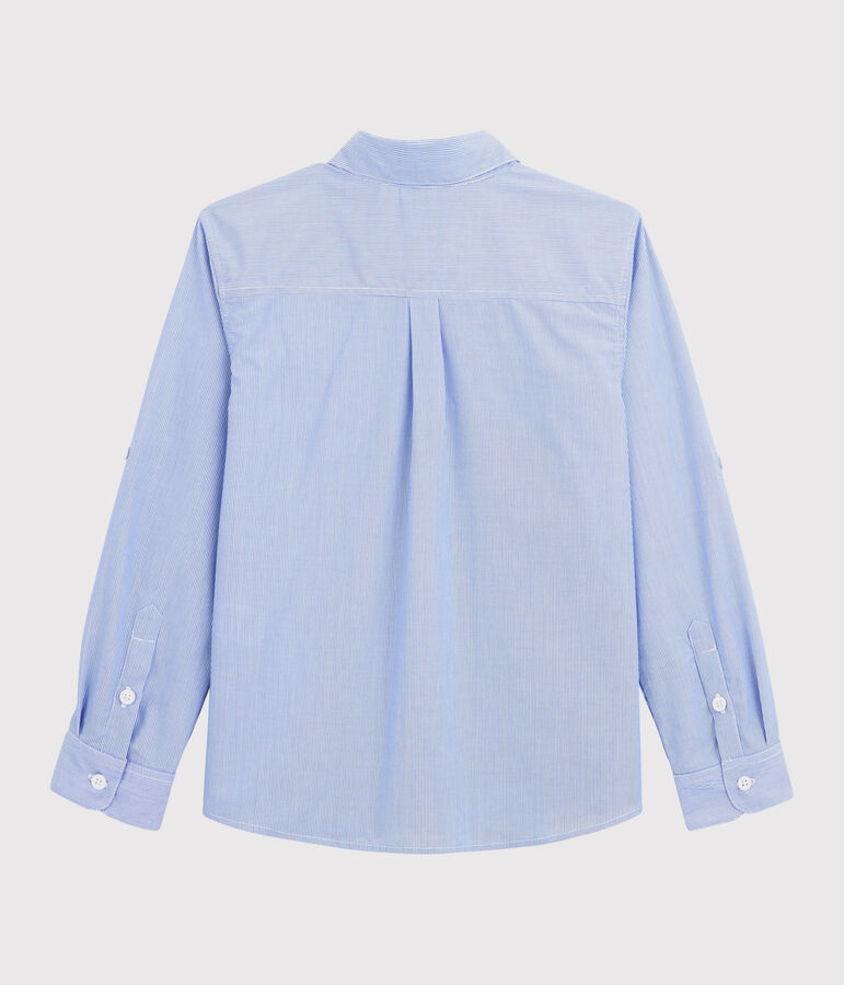 Chemise &agrave; rayures enfant gar&ccedil;on bleu/blanc