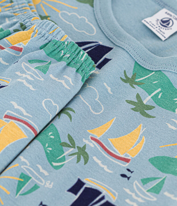 Pyjacourt explorateur en coton enfant bleu/multicouleur