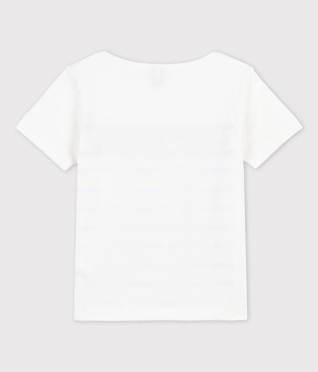 T-shirt en coton enfant fille / gar&ccedil;on blanc