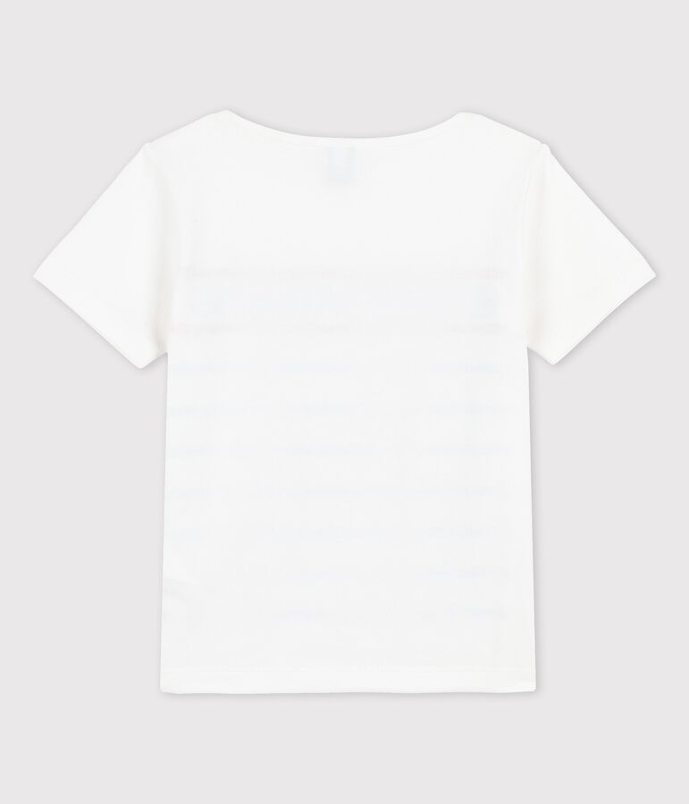 T-shirt en coton enfant fille / gar&ccedil;on blanc MARSHMALLOW