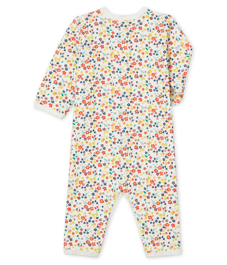 Dors bien sans pieds b&eacute;b&eacute; fille en c&ocirc;te blanc MARSHMALLOW/blanc MULTICO