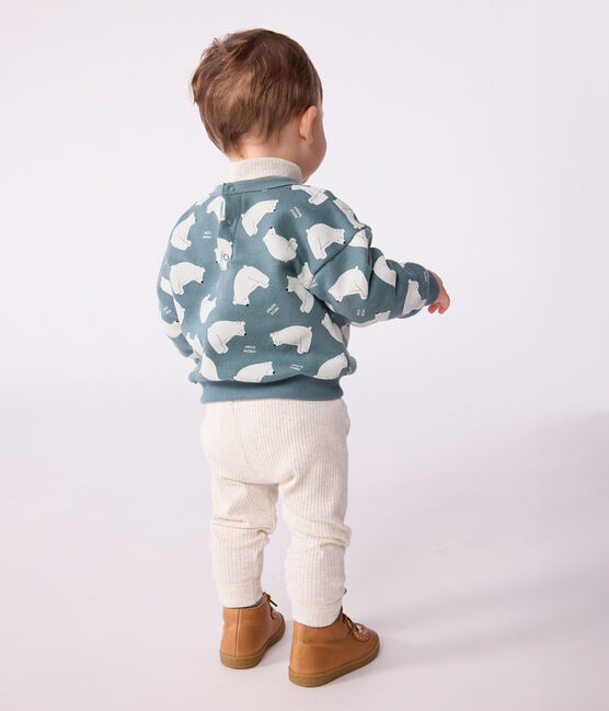Sweatshirt bébé en coton imprimé ours gris GOBELIN/ MULTICO
