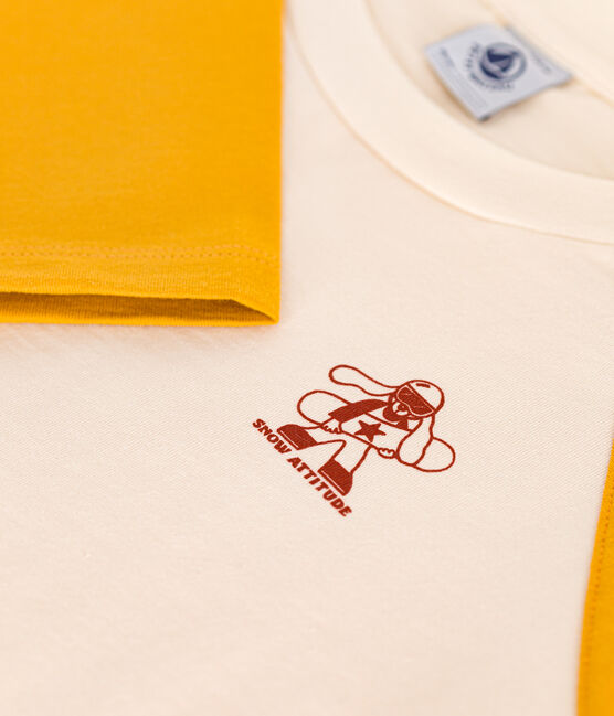 Tee-shirt manches longues en coton enfant garçon AVALANCHE/ BOUDOR