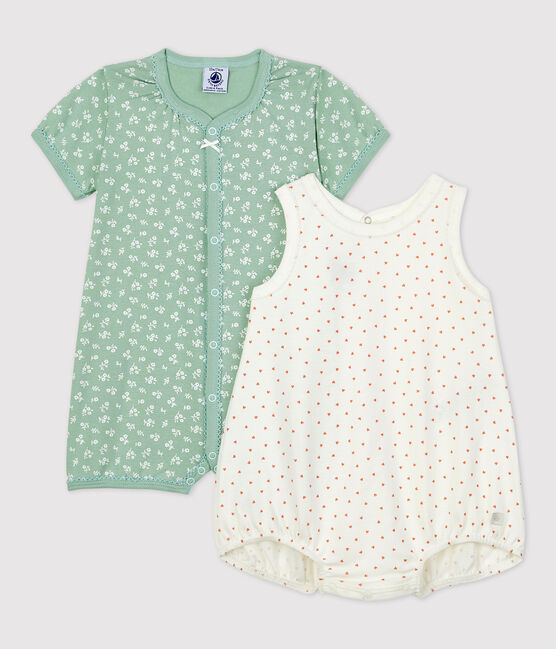 Lot de 2 combicourts bébé en coton variante 1