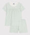 Pyjama short enfant en coton imprimé fleuri MARSHMALLOW/ PAUL