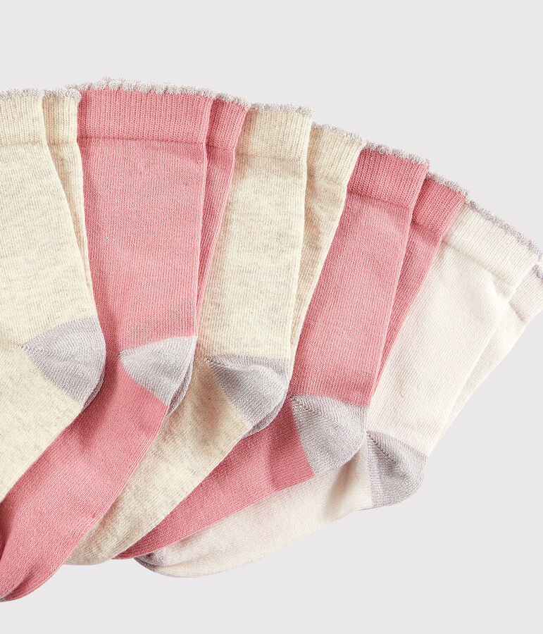 Lot de 5 paires de chaussettes enfant fille multicouleur
