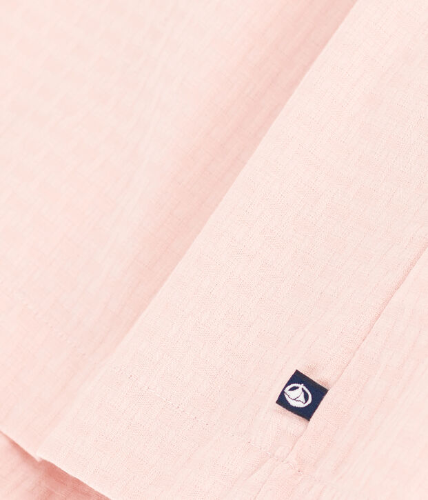 Robe sans manche en coton fa&ccedil;onn&eacute; enfant fille rose