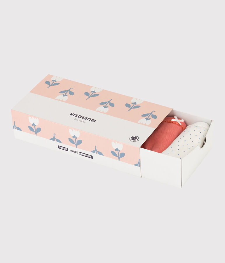 Lot de 5 culottes tulipes en coton petite fille multicouleur