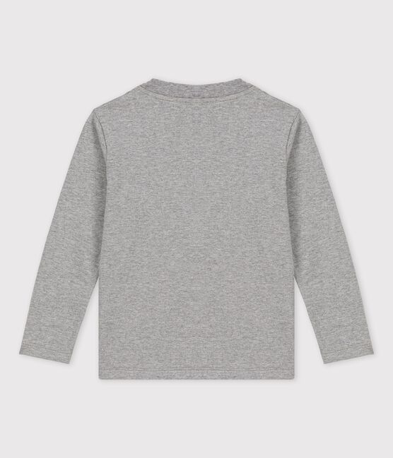 Tee-shirt manches longues en coton enfant garçon gris SUBWAY CHINE