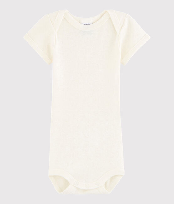 Body manches courtes bébé fille-garçon blanc MARSHMALLOW