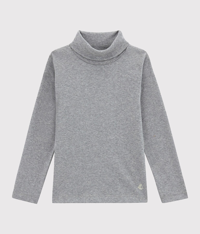 Sous pull uni enfant mixte gris