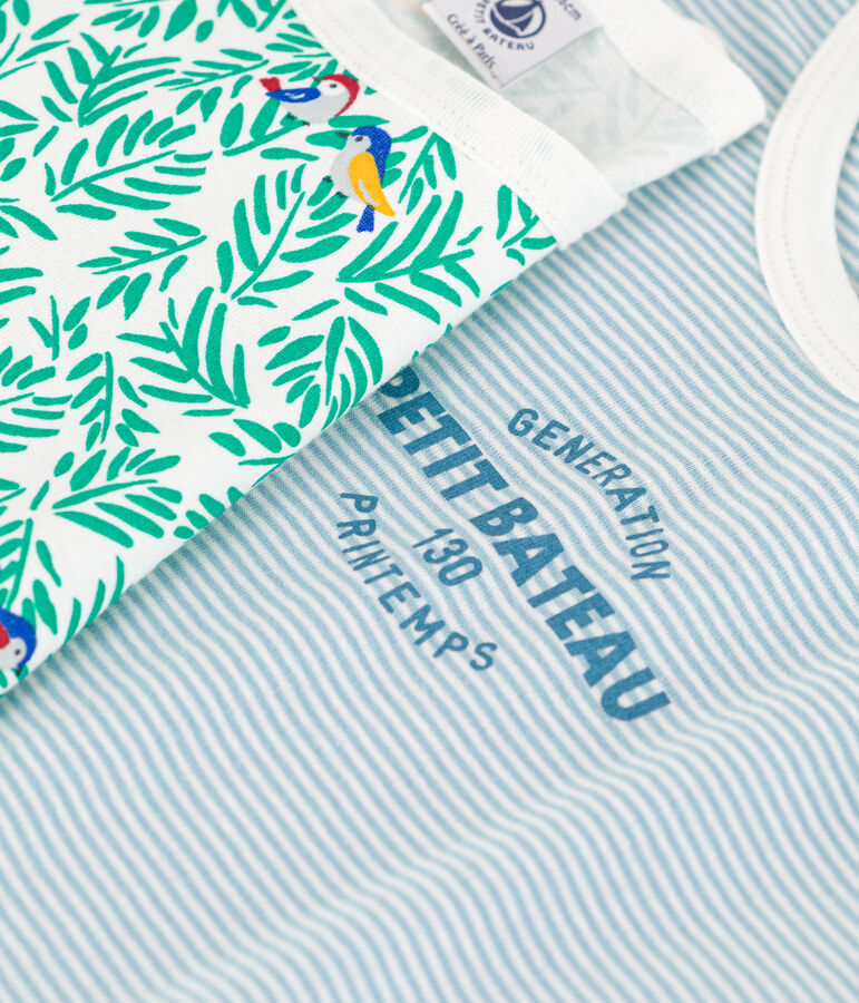 Lot de 2 pyjama/pyjacourt en coton petit gar&ccedil;on variante 1