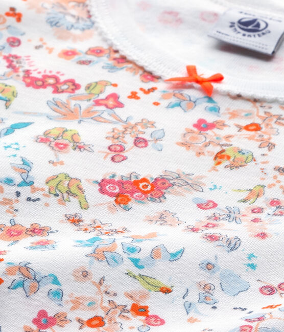 Chemise de nuit fille imprimée blanc ECUME/rose CUPCAKE/ MULTICO