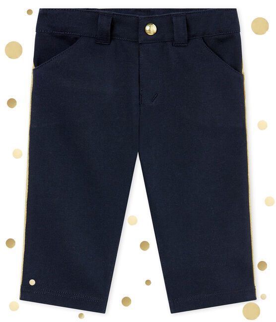 Pantalon bébé garçon en maille bleu SMOKING