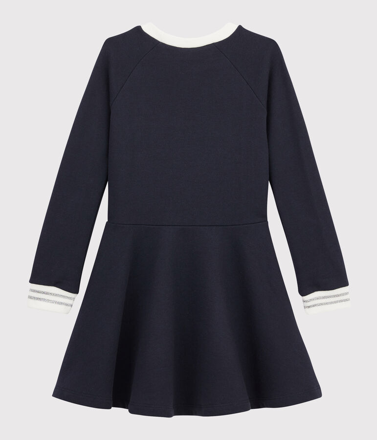 Robe manches longues enfant fille bleu SMOKING