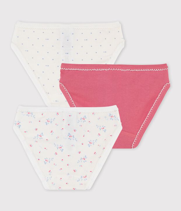 Lot de 3 culottes petite fille en coton multicouleur
