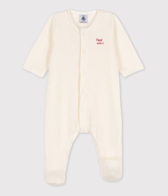 Dors bien et bonnet bébé en double jersey blanc MARSHMALLOW